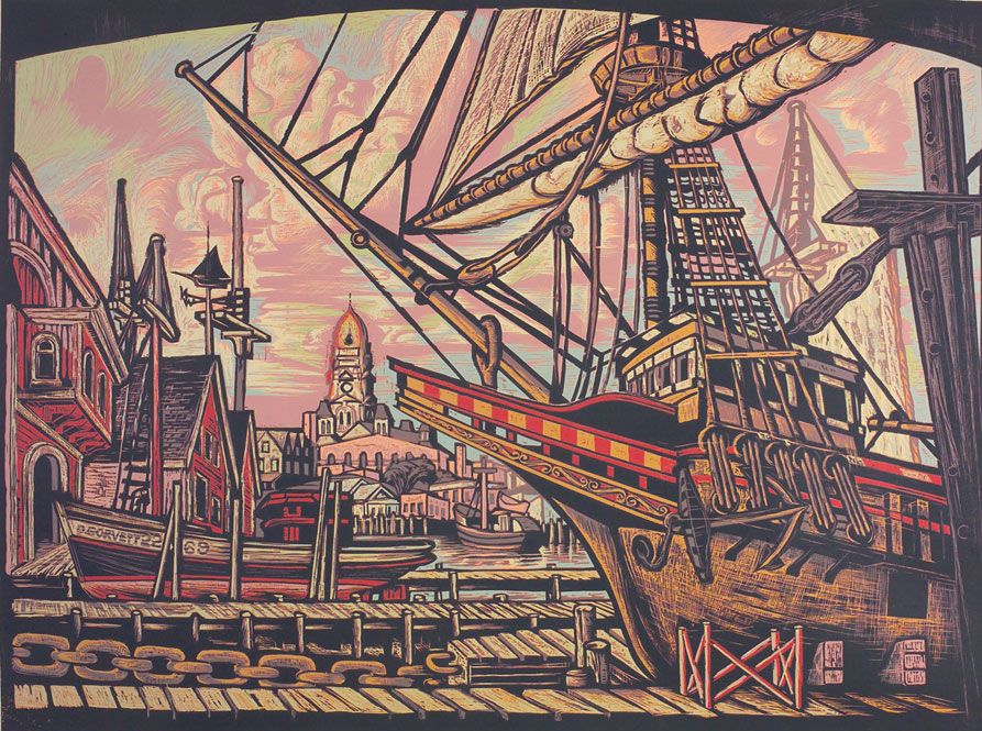 DON GORVETT - The Galleon Mayflower in Drydock DON GORVETT - The Galleon Mayflower in Drydock
